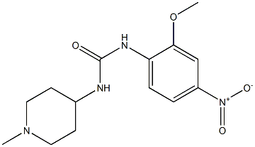 1-(2-methoxy-4-nitrophenyl)-3-(1-methylpiperidin-4-yl)urea Struktur