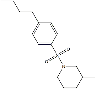 1-(4-butylphenyl)sulfonyl-3-methylpiperidine Struktur