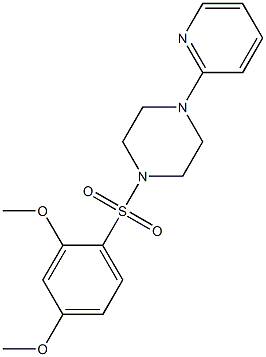 1-(2,4-dimethoxyphenyl)sulfonyl-4-pyridin-2-ylpiperazine Struktur