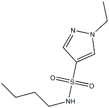 N-butyl-1-ethylpyrazole-4-sulfonamide Struktur