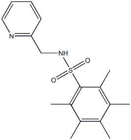 2,3,4,5,6-pentamethyl-N-(pyridin-2-ylmethyl)benzenesulfonamide Struktur