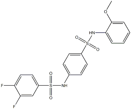 3,4-difluoro-N-[4-[(2-methoxyphenyl)sulfamoyl]phenyl]benzenesulfonamide Struktur