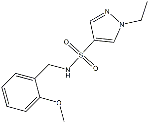 1-ethyl-N-[(2-methoxyphenyl)methyl]pyrazole-4-sulfonamide Struktur