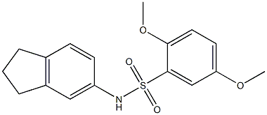 N-(2,3-dihydro-1H-inden-5-yl)-2,5-dimethoxybenzenesulfonamide Struktur