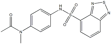 N-[4-(2,1,3-benzothiadiazol-4-ylsulfonylamino)phenyl]-N-methylacetamide Struktur