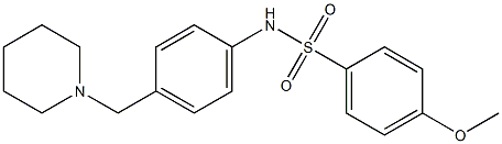 4-methoxy-N-[4-(piperidin-1-ylmethyl)phenyl]benzenesulfonamide Struktur