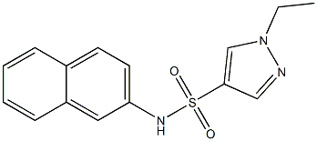 1-ethyl-N-naphthalen-2-ylpyrazole-4-sulfonamide Struktur