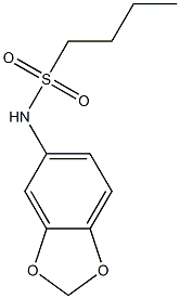 N-(1,3-benzodioxol-5-yl)butane-1-sulfonamide Struktur