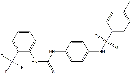 1-[4-[(4-methylphenyl)sulfonylamino]phenyl]-3-[2-(trifluoromethyl)phenyl]thiourea Struktur