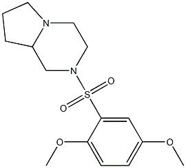 2-(2,5-dimethoxyphenyl)sulfonyl-3,4,6,7,8,8a-hexahydro-1H-pyrrolo[1,2-a]pyrazine Struktur