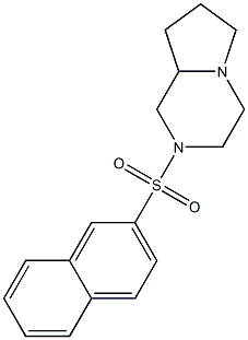 2-naphthalen-2-ylsulfonyl-3,4,6,7,8,8a-hexahydro-1H-pyrrolo[1,2-a]pyrazine Struktur