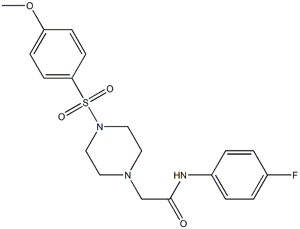 N-(4-fluorophenyl)-2-[4-(4-methoxyphenyl)sulfonylpiperazin-1-yl]acetamide Struktur