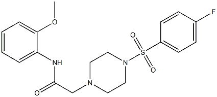 2-[4-(4-fluorophenyl)sulfonylpiperazin-1-yl]-N-(2-methoxyphenyl)acetamide Struktur