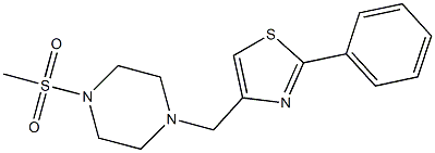 4-[(4-methylsulfonylpiperazin-1-yl)methyl]-2-phenyl-1,3-thiazole Struktur