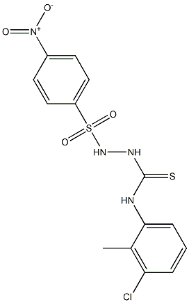 1-(3-chloro-2-methylphenyl)-3-[(4-nitrophenyl)sulfonylamino]thiourea Struktur