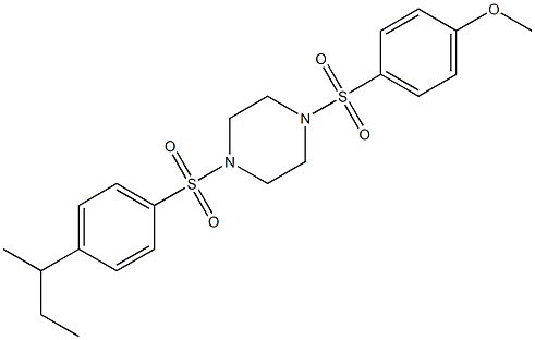 1-(4-butan-2-ylphenyl)sulfonyl-4-(4-methoxyphenyl)sulfonylpiperazine Struktur