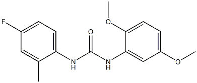 1-(2,5-dimethoxyphenyl)-3-(4-fluoro-2-methylphenyl)urea Struktur