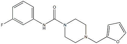 N-(3-fluorophenyl)-4-(furan-2-ylmethyl)piperazine-1-carboxamide Struktur