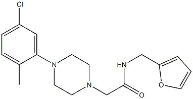 2-[4-(5-chloro-2-methylphenyl)piperazin-1-yl]-N-(furan-2-ylmethyl)acetamide Struktur