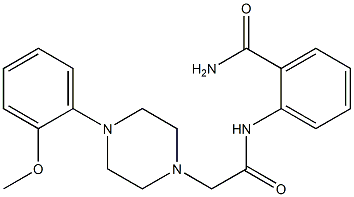 2-[[2-[4-(2-methoxyphenyl)piperazin-1-yl]acetyl]amino]benzamide Struktur