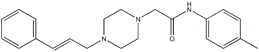 N-(4-methylphenyl)-2-[4-[(E)-3-phenylprop-2-enyl]piperazin-1-yl]acetamide Struktur