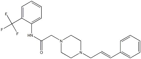 2-[4-[(E)-3-phenylprop-2-enyl]piperazin-1-yl]-N-[2-(trifluoromethyl)phenyl]acetamide Struktur