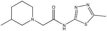 2-(3-methylpiperidin-1-yl)-N-(5-methyl-1,3,4-thiadiazol-2-yl)acetamide Struktur