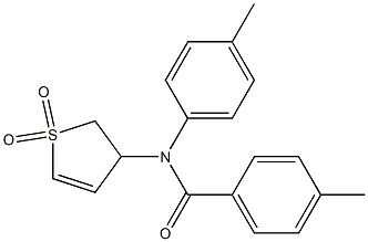 N-(1,1-dioxo-2,3-dihydrothiophen-3-yl)-4-methyl-N-(4-methylphenyl)benzamide Struktur