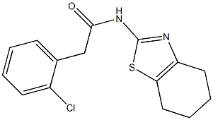 2-(2-chlorophenyl)-N-(4,5,6,7-tetrahydro-1,3-benzothiazol-2-yl)acetamide Struktur