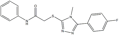 2-[[5-(4-fluorophenyl)-4-methyl-1,2,4-triazol-3-yl]sulfanyl]-N-phenylacetamide Struktur