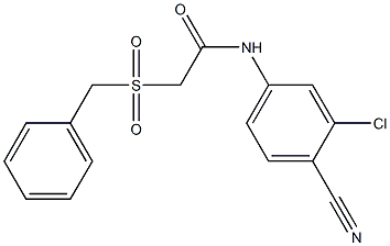 2-benzylsulfonyl-N-(3-chloro-4-cyanophenyl)acetamide Struktur