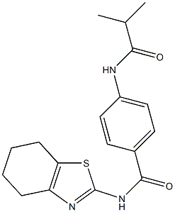 4-(2-methylpropanoylamino)-N-(4,5,6,7-tetrahydro-1,3-benzothiazol-2-yl)benzamide Struktur