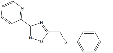 5-[(4-methylphenyl)sulfanylmethyl]-3-pyridin-2-yl-1,2,4-oxadiazole Struktur