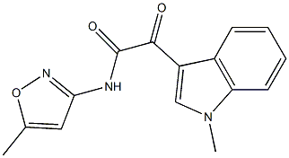 2-(1-methylindol-3-yl)-N-(5-methyl-1,2-oxazol-3-yl)-2-oxoacetamide Struktur