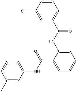 2-[(3-chlorobenzoyl)amino]-N-(3-methylphenyl)benzamide Struktur