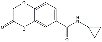 N-cyclopropyl-3-oxo-4H-1,4-benzoxazine-6-carboxamide Struktur