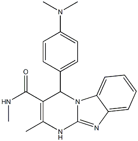 4-[4-(dimethylamino)phenyl]-N,2-dimethyl-1,4-dihydropyrimido[1,2-a]benzimidazole-3-carboxamide Struktur