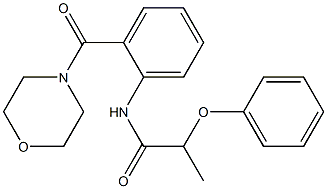 N-[2-(morpholine-4-carbonyl)phenyl]-2-phenoxypropanamide Struktur