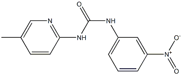 1-(5-methylpyridin-2-yl)-3-(3-nitrophenyl)urea Struktur