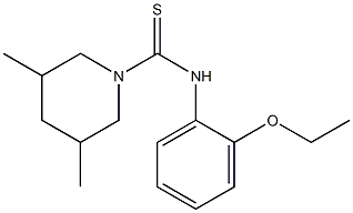 N-(2-ethoxyphenyl)-3,5-dimethylpiperidine-1-carbothioamide Struktur