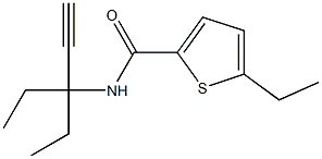 5-ethyl-N-(3-ethylpent-1-yn-3-yl)thiophene-2-carboxamide Struktur