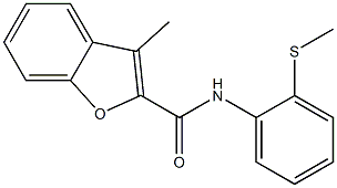 3-methyl-N-(2-methylsulfanylphenyl)-1-benzofuran-2-carboxamide Struktur