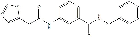 N-benzyl-3-[(2-thiophen-2-ylacetyl)amino]benzamide Struktur