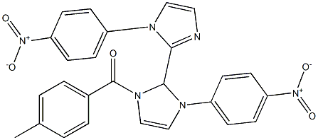 (4-methylphenyl)-[3-(4-nitrophenyl)-2-[1-(4-nitrophenyl)imidazol-2-yl]-2H-imidazol-1-yl]methanone Struktur