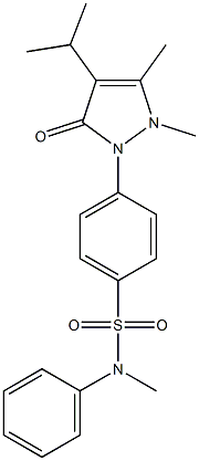 4-(2,3-dimethyl-5-oxo-4-propan-2-ylpyrazol-1-yl)-N-methyl-N-phenylbenzenesulfonamide Struktur