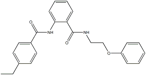 2-[(4-ethylbenzoyl)amino]-N-(2-phenoxyethyl)benzamide Struktur