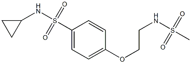 N-cyclopropyl-4-[2-(methanesulfonamido)ethoxy]benzenesulfonamide Struktur