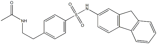 N-[2-[4-(9H-fluoren-2-ylsulfamoyl)phenyl]ethyl]acetamide Struktur