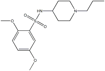 2,5-dimethoxy-N-(1-propylpiperidin-4-yl)benzenesulfonamide Struktur