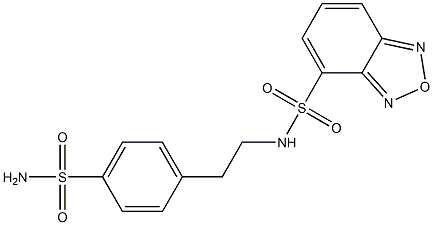 N-[2-(4-sulfamoylphenyl)ethyl]-2,1,3-benzoxadiazole-4-sulfonamide Struktur